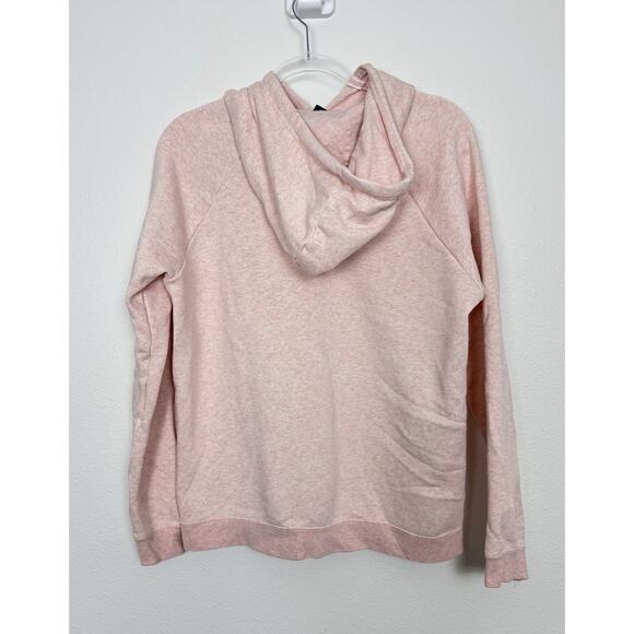 Nike Rally Pullover Sweatshirt Womens Large Heathered Pink Logo Funnel Neck - Picture 2 of 8